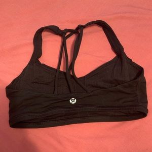 Lululemon black sports bra(size 2)